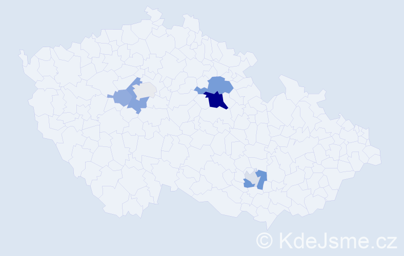 Příjmení: 'Hybská', počet výskytů 19 v celé ČR