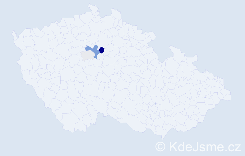 Příjmení: 'Sokirka', počet výskytů 5 v celé ČR
