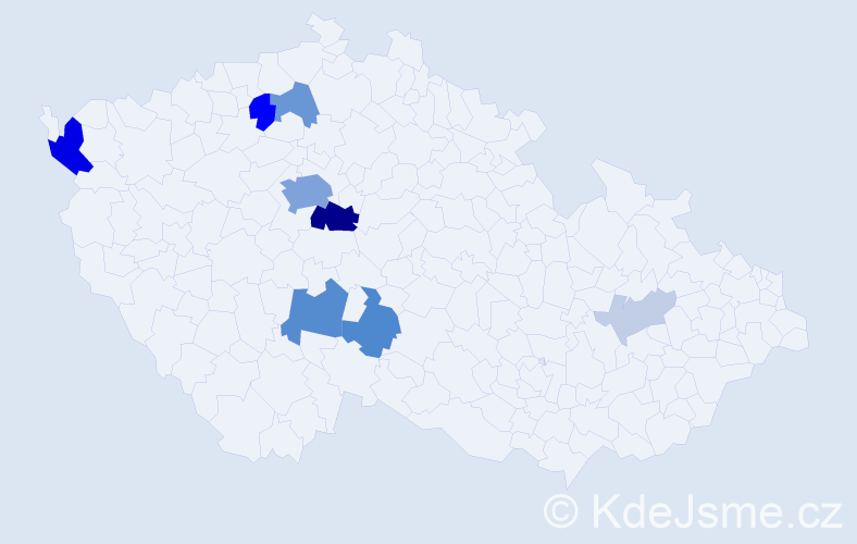 Příjmení: 'Třebická', počet výskytů 35 v celé ČR