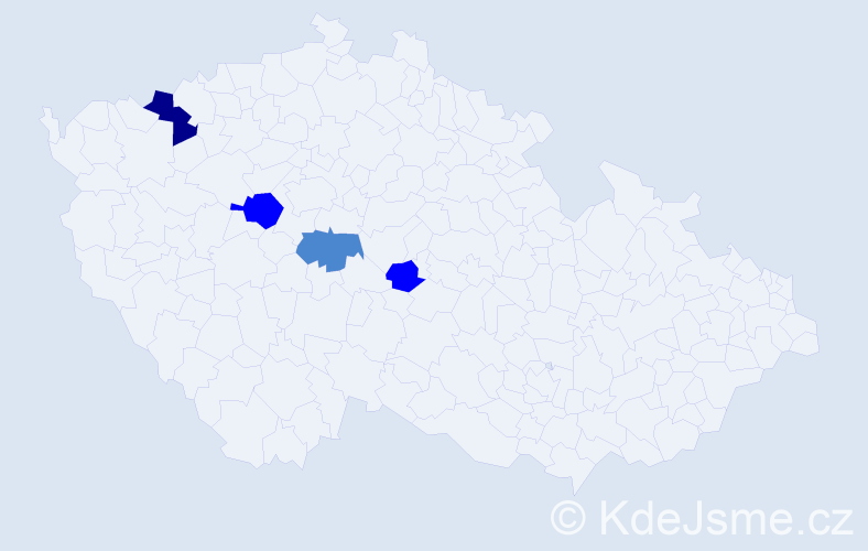 Příjmení: 'Kritzner', počet výskytů 8 v celé ČR