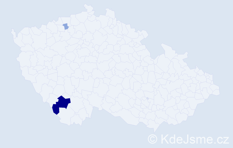Příjmení: 'Aleksanjan', počet výskytů 6 v celé ČR