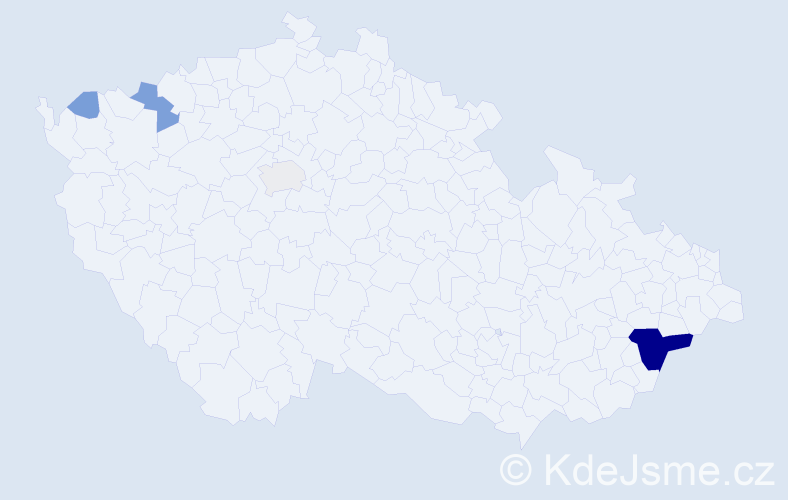 Příjmení: 'Marančák', počet výskytů 22 v celé ČR