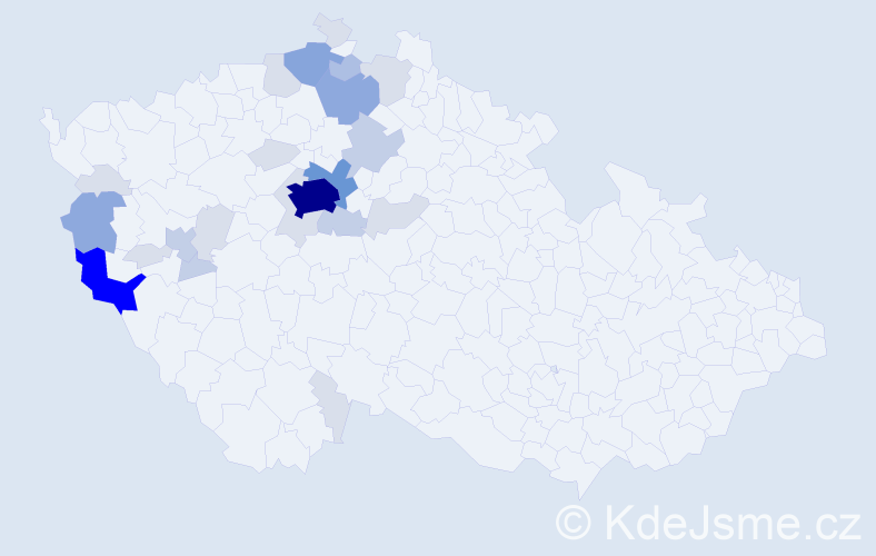 Příjmení: 'Fliegelová', počet výskytů 81 v celé ČR
