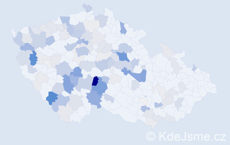 Příjmení: 'Chválová', počet výskytů 368 v celé ČR