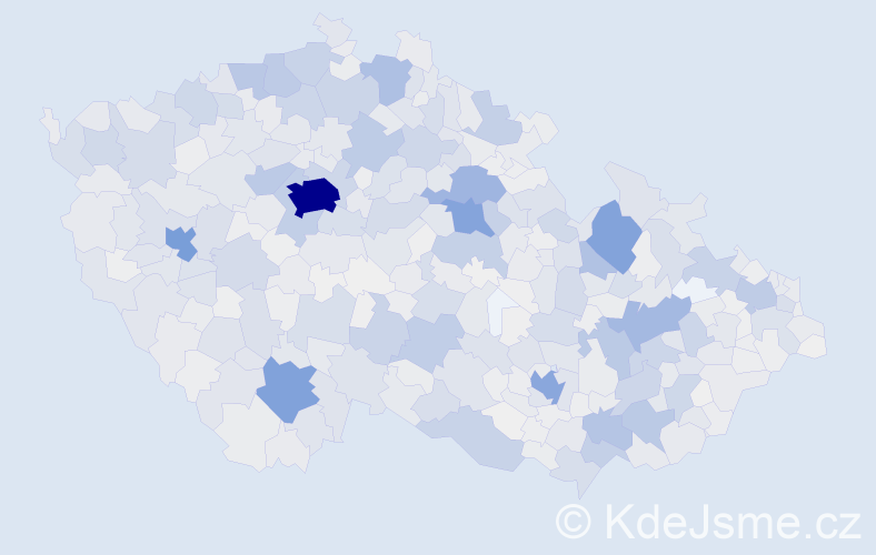 Příjmení: 'Valenta', počet výskytů 5706 v celé ČR