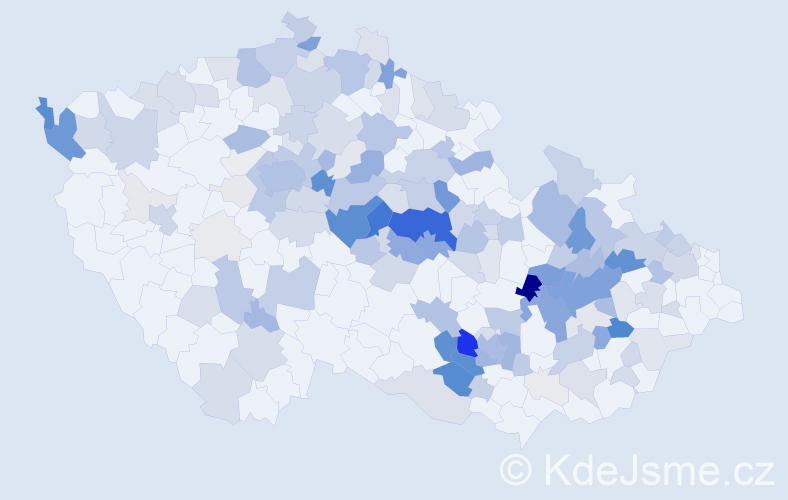 Příjmení: 'Kroutilová', počet výskytů 637 v celé ČR