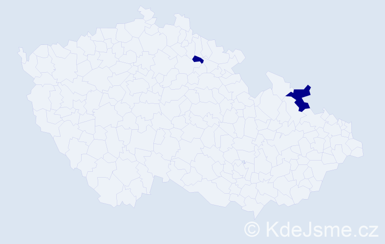Příjmení: 'Gusta', počet výskytů 2 v celé ČR