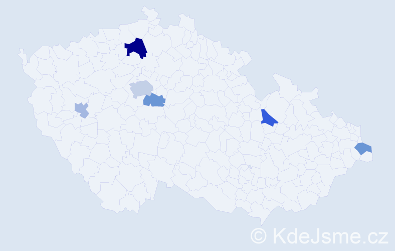 Příjmení: 'Terry', počet výskytů 10 v celé ČR