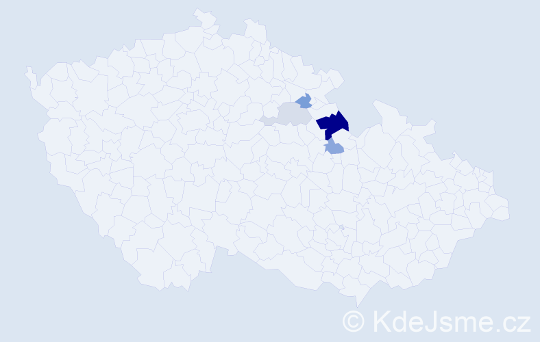 Příjmení: 'Laliová', počet výskytů 9 v celé ČR