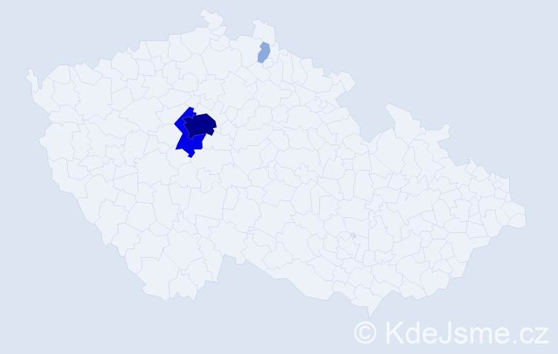 Příjmení: 'Valšubová', počet výskytů 12 v celé ČR