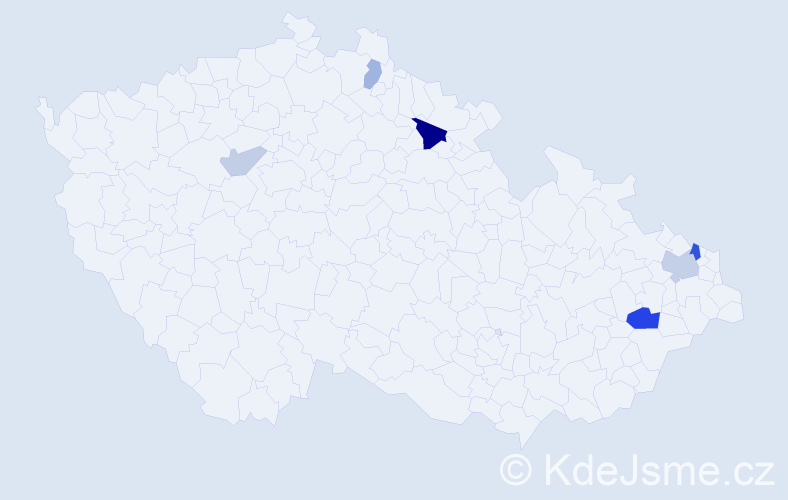 Příjmení: 'Antoňáková', počet výskytů 12 v celé ČR