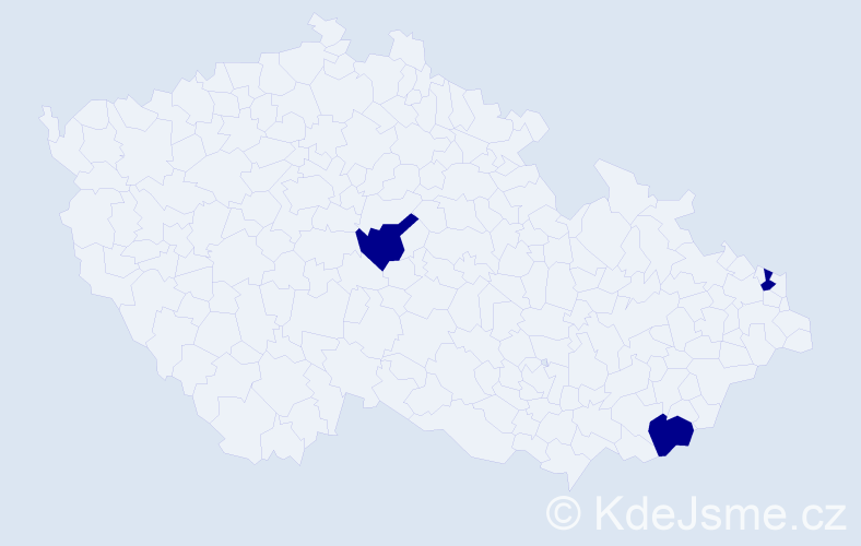 Příjmení: 'Read', počet výskytů 3 v celé ČR