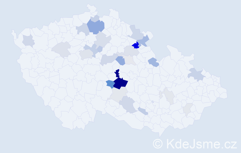 Příjmení: 'Siberová', počet výskytů 84 v celé ČR