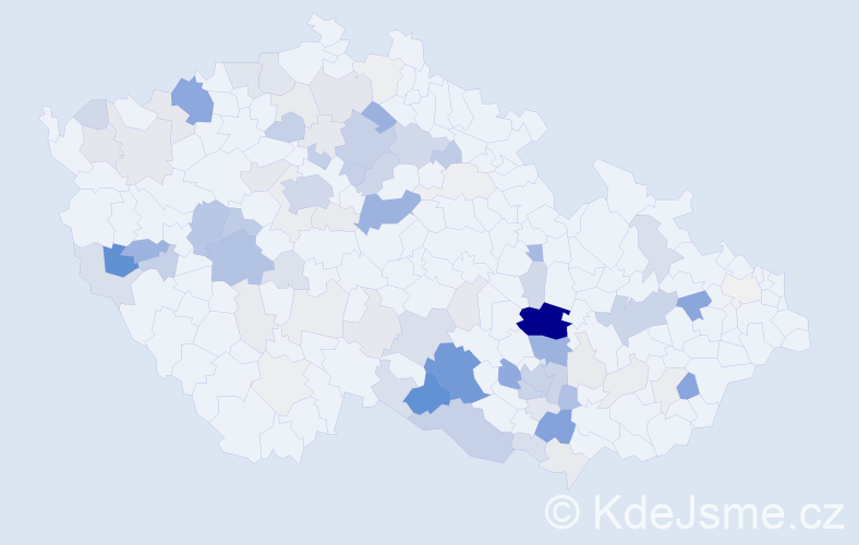 Příjmení: 'Chloupek', počet výskytů 344 v celé ČR