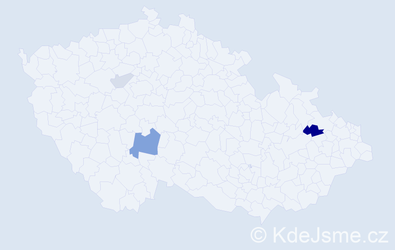 Příjmení: 'Kozinski', počet výskytů 8 v celé ČR