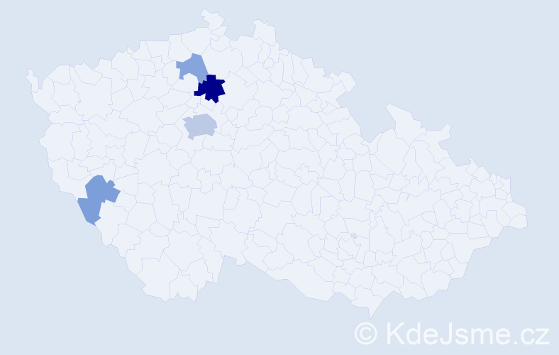 Příjmení: 'Robochová', počet výskytů 10 v celé ČR
