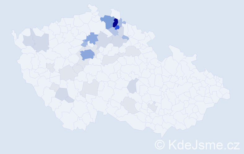 Příjmení: 'Štryncl', počet výskytů 121 v celé ČR