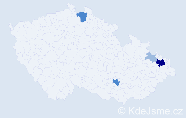 Příjmení: 'Pacholková', počet výskytů 9 v celé ČR