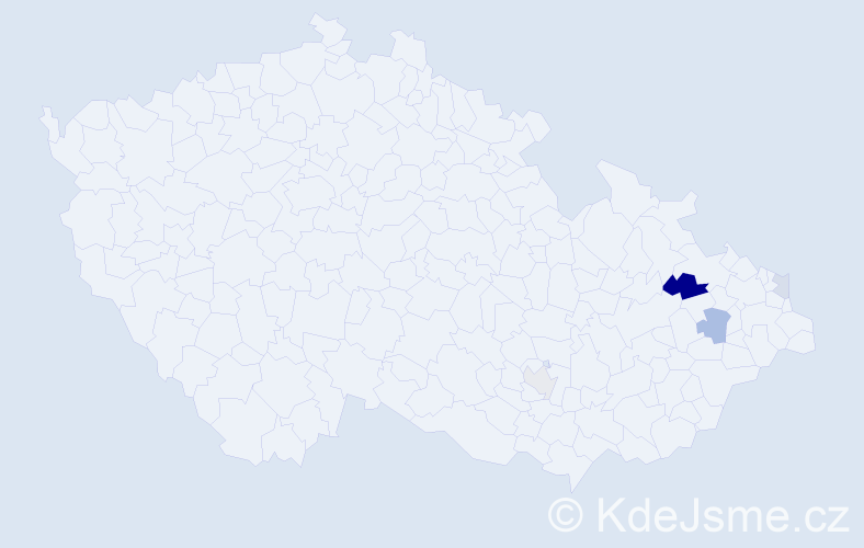 Příjmení: 'Gladyszová', počet výskytů 8 v celé ČR