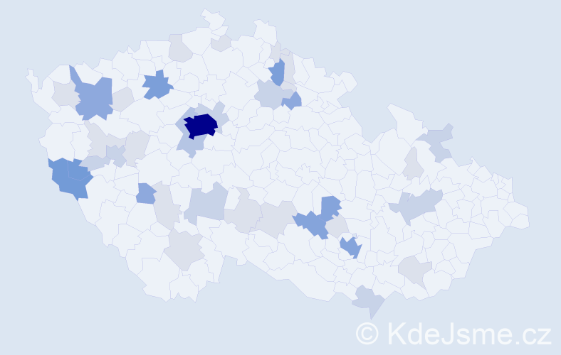 Příjmení: 'Antony', počet výskytů 123 v celé ČR