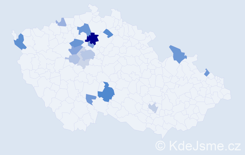 Příjmení: 'Nepilová', počet výskytů 43 v celé ČR