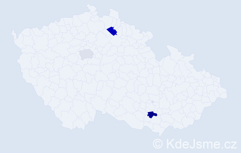 Příjmení: 'Buncha', počet výskytů 3 v celé ČR