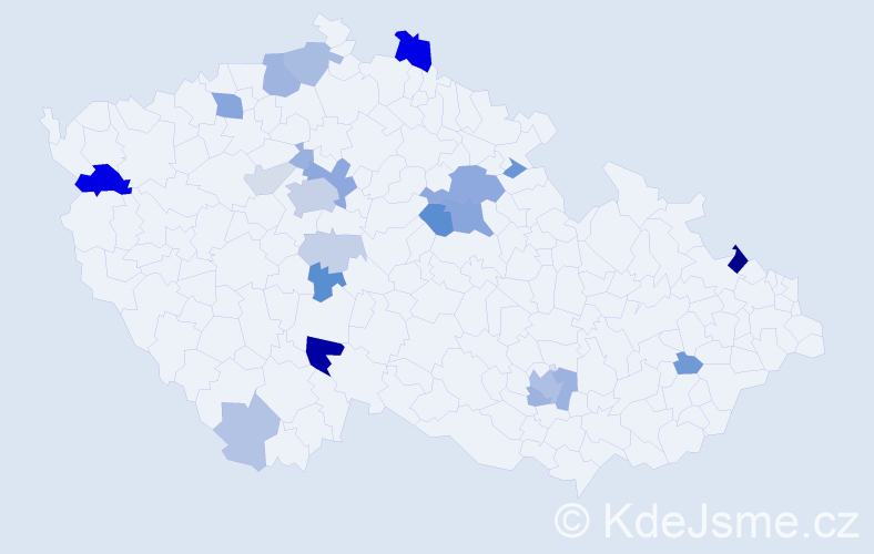 Příjmení: 'Laburdová', počet výskytů 63 v celé ČR