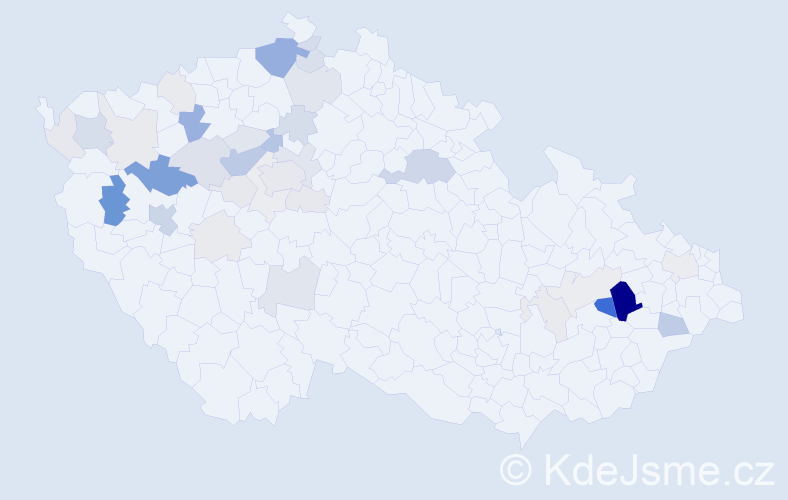 Příjmení: 'Kandler', počet výskytů 128 v celé ČR
