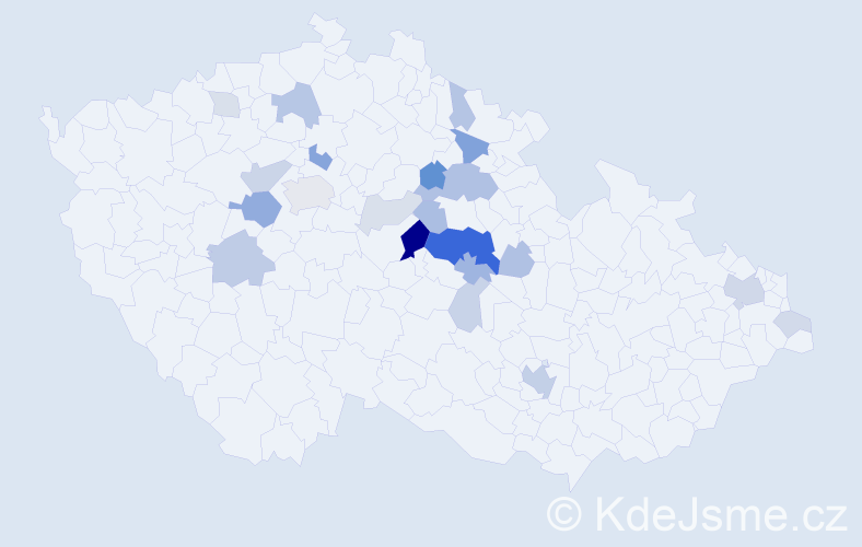 Příjmení: 'Trávničková', počet výskytů 60 v celé ČR