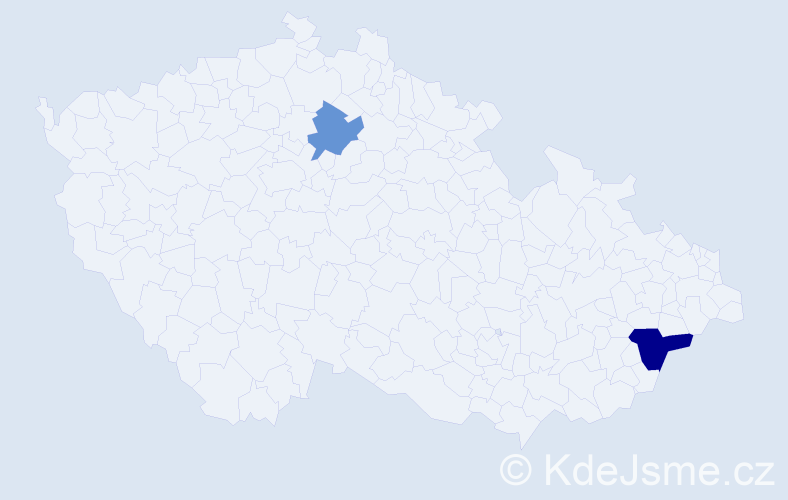 Příjmení: 'Frydel', počet výskytů 3 v celé ČR