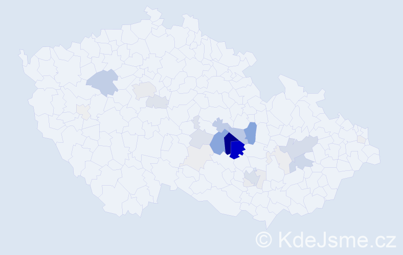 Příjmení: 'Hanych', počet výskytů 100 v celé ČR