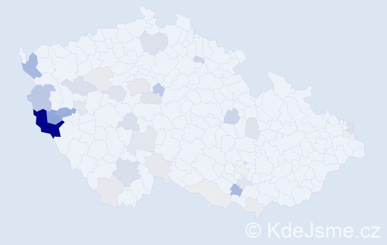 Příjmení: 'Krutinová', počet výskytů 114 v celé ČR