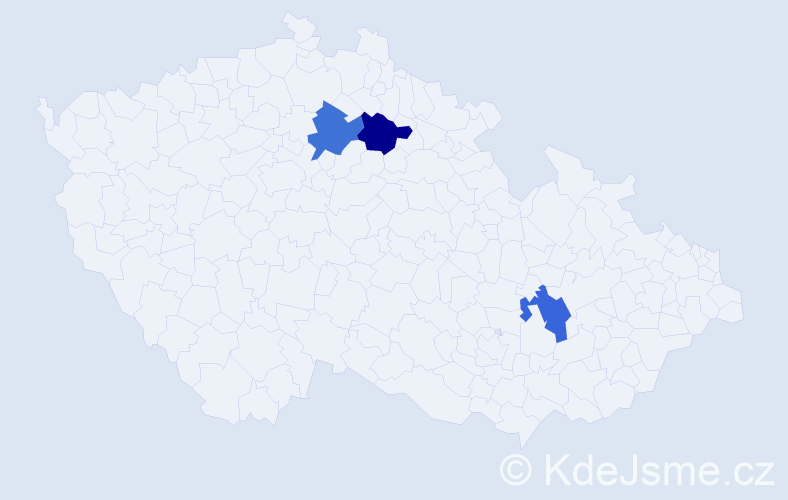 Příjmení: 'Kébl', počet výskytů 3 v celé ČR