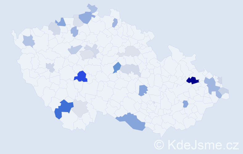 Příjmení: 'Nemeth', počet výskytů 57 v celé ČR