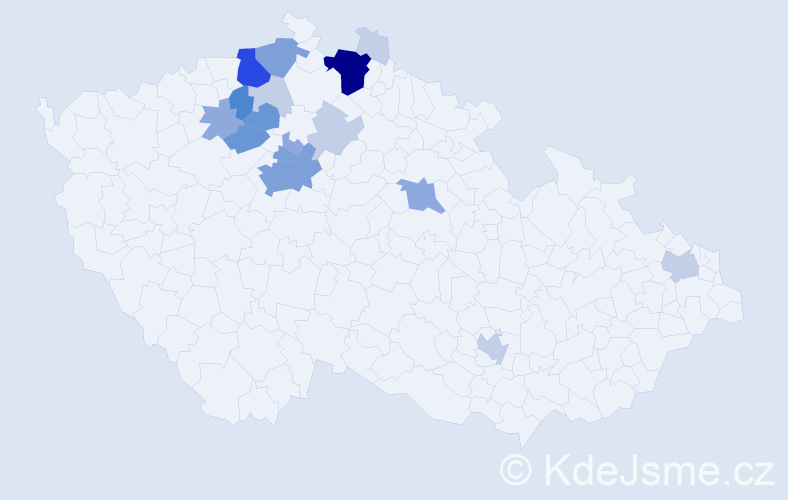 Příjmení: 'Štrymplová', počet výskytů 51 v celé ČR
