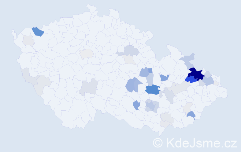 Příjmení: 'Elblová', počet výskytů 179 v celé ČR