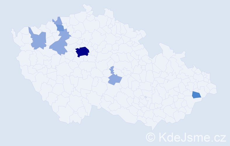 Příjmení: 'Marinič', počet výskytů 16 v celé ČR