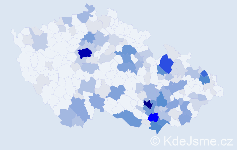Příjmení: 'Viktorinová', počet výskytů 491 v celé ČR
