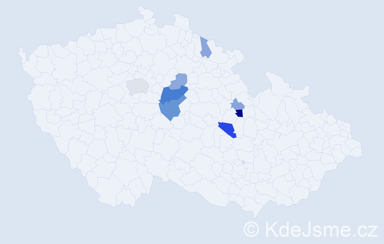 Příjmení: 'Melezinek', počet výskytů 21 v celé ČR