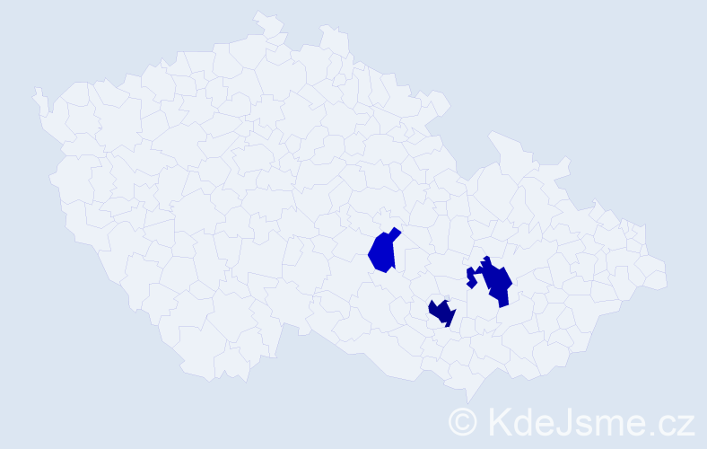 Příjmení: 'Grošovová', počet výskytů 9 v celé ČR