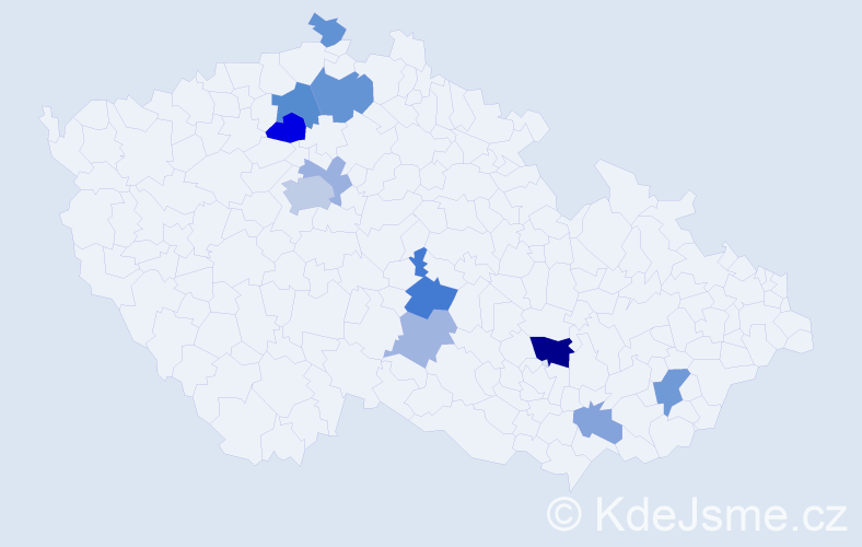 Příjmení: 'Boldbaatar', počet výskytů 23 v celé ČR