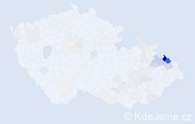 Příjmení: 'Lasáková', počet výskytů 323 v celé ČR