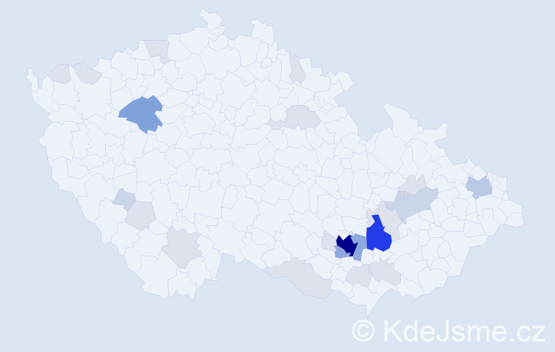 Příjmení: 'Bugnerová', počet výskytů 77 v celé ČR
