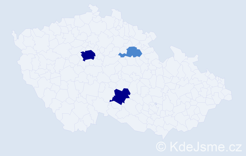 Příjmení: 'Dršata', počet výskytů 15 v celé ČR