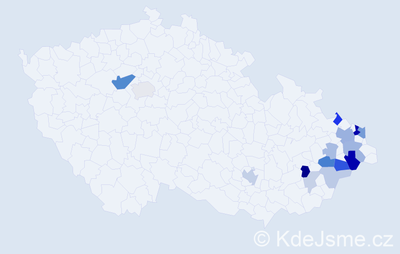 Příjmení: 'Seget', počet výskytů 44 v celé ČR