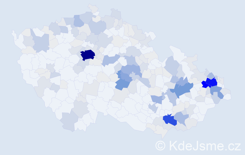 Příjmení: 'Niklová', počet výskytů 810 v celé ČR