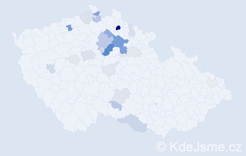 Příjmení: 'Hazdra', počet výskytů 88 v celé ČR