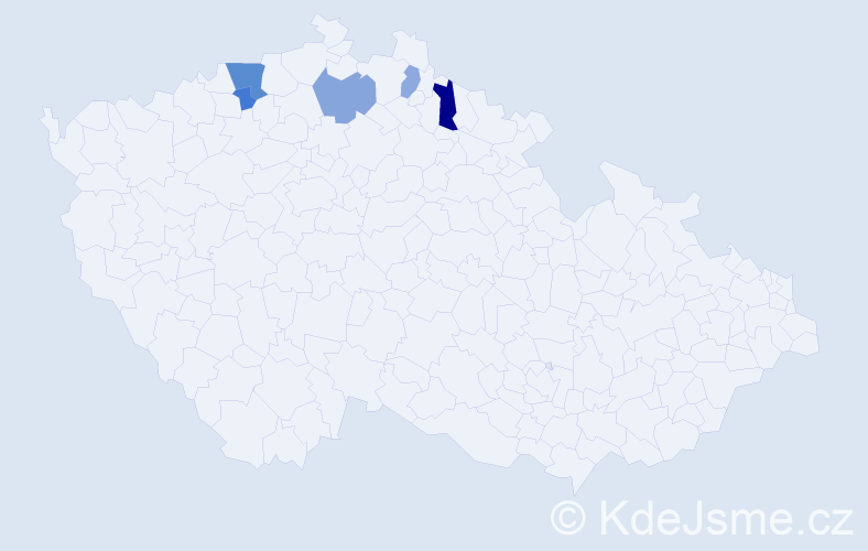 Příjmení: 'Lázo', počet výskytů 18 v celé ČR