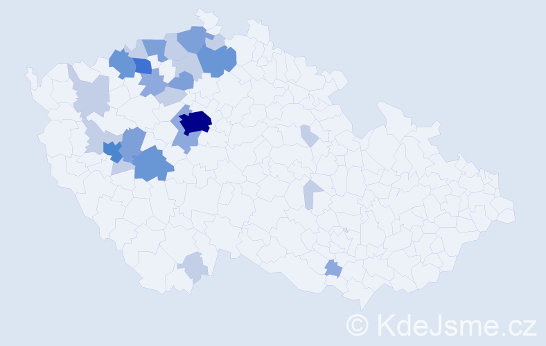 Příjmení: 'Aksamit', počet výskytů 63 v celé ČR