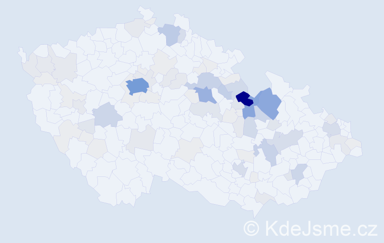 Příjmení: 'Černohous', počet výskytů 358 v celé ČR